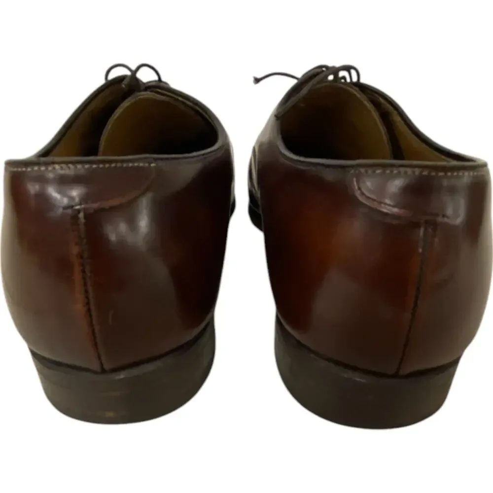 Johnston Murphy Optima Oxford Shoes Mens Size 9 Brown Leather Cap Toe Lace Up